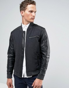 Шерстяная куртка-пилот Jack &amp; Jones Premium - Серый