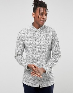 Рубашка с мелким цветочным принтом Selected - Кремовый