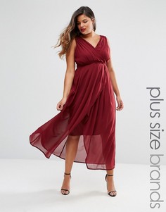 Платье макси с запахом спереди Praslin Plus - Красный