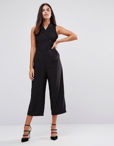 Комбинезон с юбкой-шортами AX Paris Tailored - Черный