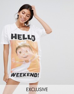 Missimo Agnes Oh Yeah Its The Weekend Nightie - Белый