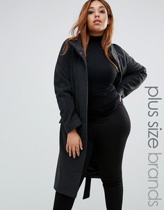 Junarose Plus Olavia Jacket With Funnel Neck - Черный