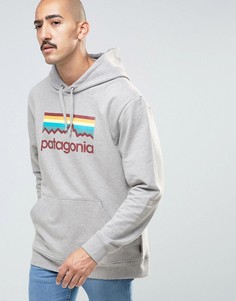 Patagonia Hoodie With Line Logo In Regular Fit Grey - Серый