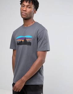 Patagonia T-Shirt With Fitz Roy Banner Logo In Regular Fit Grey - Серый