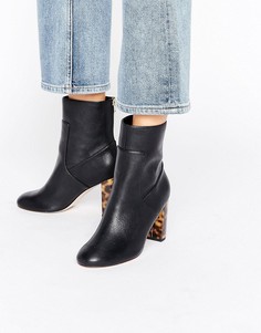Miss Selfridge Contrast Heel Ankle Boots - Черный