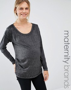 Трикотажный топ Mamalicious - Серый Mama.Licious