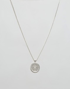 Серебристое ожерелье с медальоном Chained &amp; Able - Серебряный