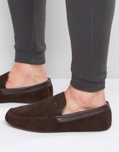 Замшевые слиперы Ted Baker Moriss - Коричневый