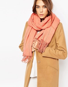 Oversize-шарф в тонкую полоску Liquorish - Розовый