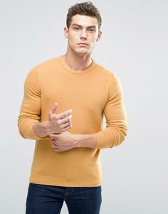 Джемпер из мериносовой шерсти с круглым вырезом United Colors of Benetton - Желтый