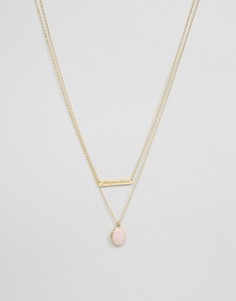 2-рядное ожерелье с подвеской Orelia - Золотой
