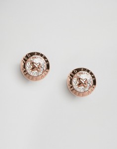Серьги-пуговицы с блестками Ted Baker - Золотой