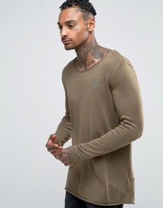 Джемпер с необработанными краями SikSilk - Зеленый