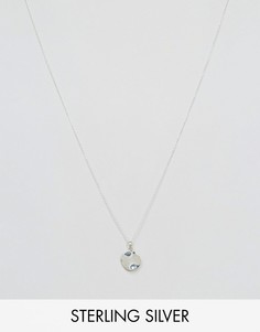 Серебряное ожерелье с подвеской в виде диска Kingsley Ryan - Серебряный