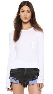 Классическая футболка с длинными рукавами и карманом T by Alexander Wang