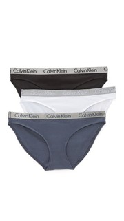 Набор из трех хлопковых трусиков-бикини Radiant Calvin Klein Underwear