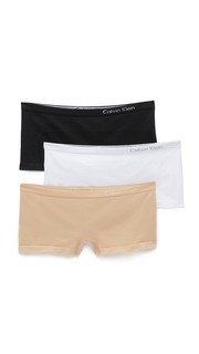 Комплект из трех бесшовных трусиков-шортов Pure Calvin Klein Underwear
