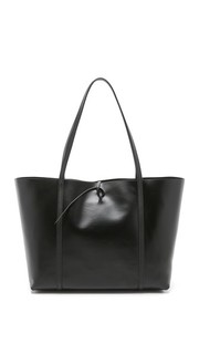 Объемная сумка с короткими ручками и завязками Kara