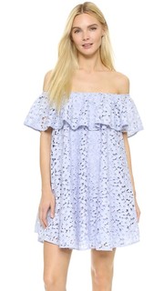 Кружевное платье с открытыми плечами Cynthia Rowley