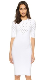 Платье с перфорированным V-образным вырезом Cushnie Et Ochs
