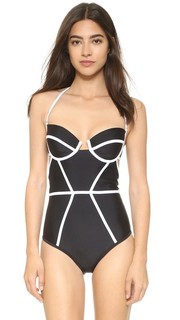 Сплошной купальник X в стиле бюстье Chromat