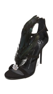 Сандалии Mistico с перьями Giuseppe Zanotti