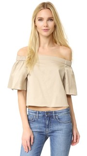 Блуза с открытыми плечами и короткими рукавами Tibi