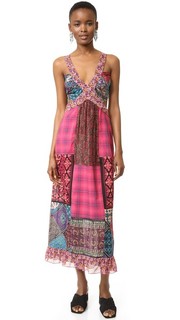 Макси-платье Woodblock с вырезом Anna Sui