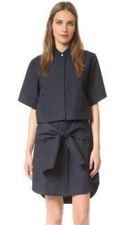 Платье-рубашка на пуговицах с завязками Derek Lam 10 Crosby