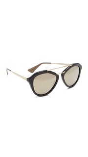 Зеркальные солнцезащитные очки-авиаторы Prada