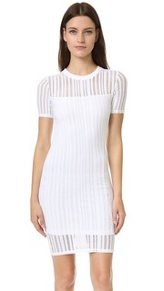 Облегающее платье из джерси и жаккарда T by Alexander Wang