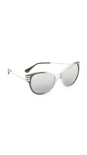 Зеркальные солнцезащитные очки Greca со стразами Versace