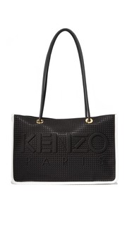 Объемная сумка-шоппер с короткими ручками из неопрена Kenzo
