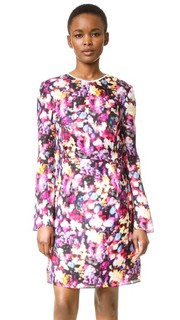 Платье с размытым цветочным рисунком Nina Ricci