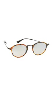 Круглые солнцезащитные очки с зеркальными линзами Ray Ban