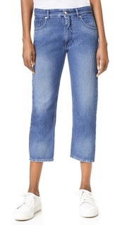 Выцветшие джинсы с рваными карманами MM6