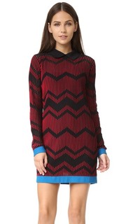 Двухцветное зигзагообразное платье M Missoni