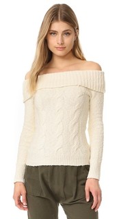 Свитер с отложным элементом и отделкой в виде косичек Free People