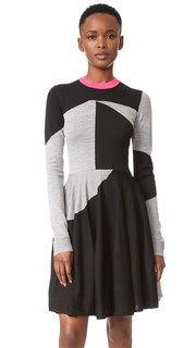 Платье-свитер с цветными блоками