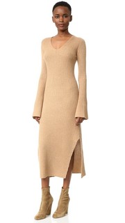 Кашемировое платье-свитер в рубчик Derek Lam