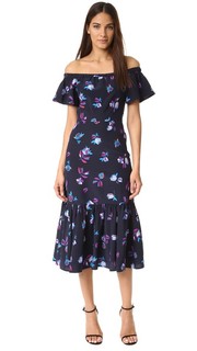 Платье Bell с открытыми плечами и цветочным рисунком Rebecca Taylor