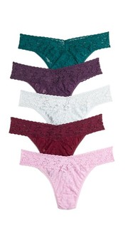 Комплект из пяти трусиков-танга со средней посадкой Hanky Panky