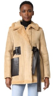 Fayette Suede Shearling Coat Acne Studios