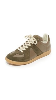 Кроссовки из кожи и замши Maison Margiela