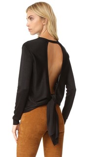 Трикотажный укороченный топ с завязками на открытой спине Cushnie Et Ochs