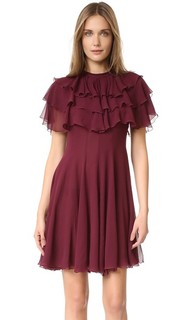 Платье с оборками Giambattista Valli