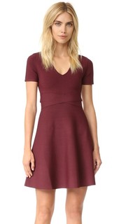 Расклешенное трикотажное платье в рубчик T by Alexander Wang