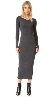 Платье-свитер из мериносовой шерсти с отвернутой горловиной T by Alexander Wang