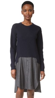 Комбинированное платье-свитер Carven