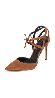 Замшевые сандалии с завязками спереди Casadei